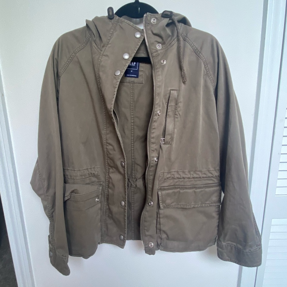 GAP Green Hooded Army Jacket